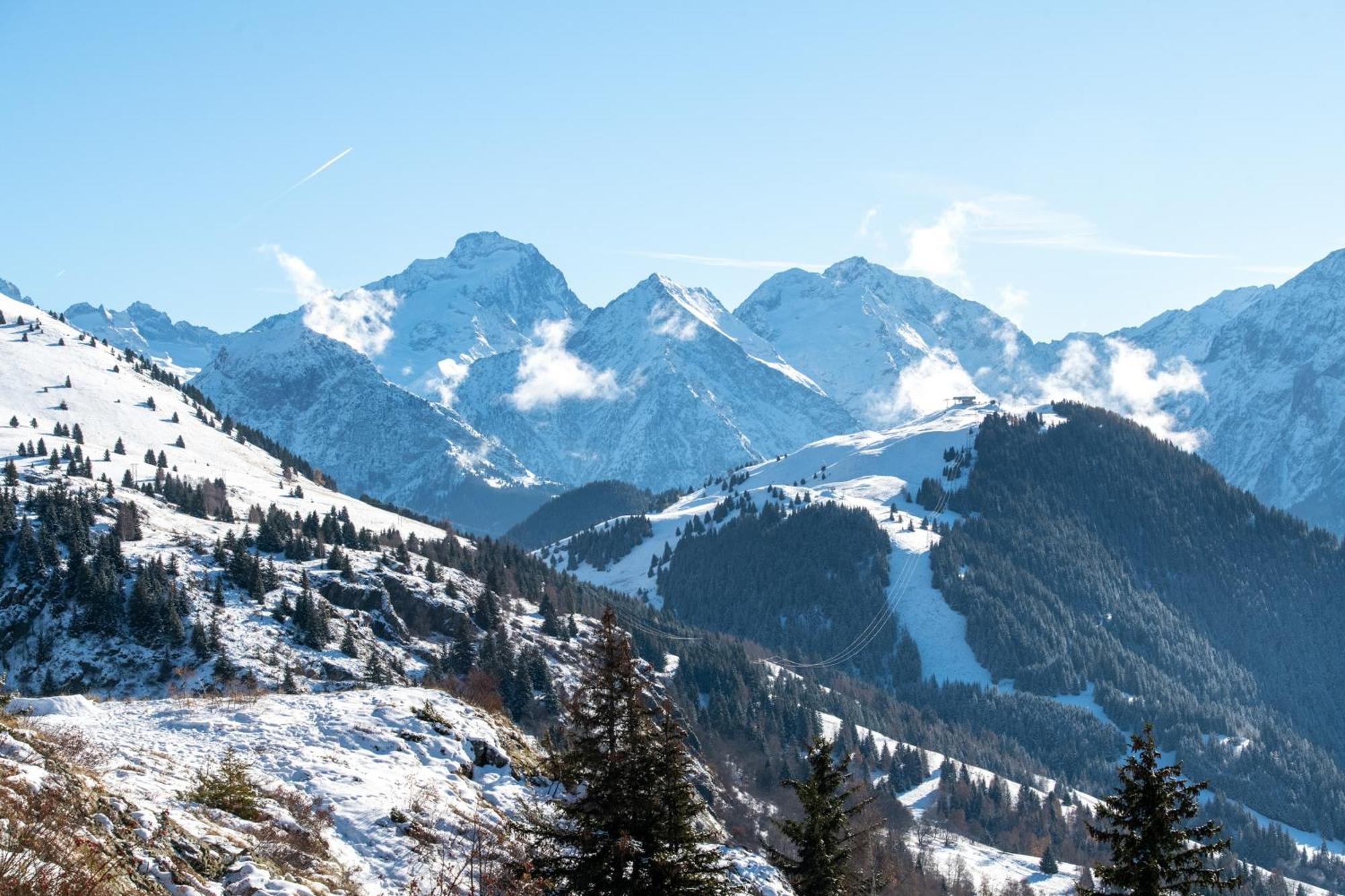 Appartement Confortable A L'Alpe D'Huez De 27 M² Avec Vue Montagne Exterior foto